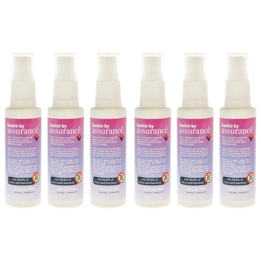Sanivir Hand Sanitizer Solution by Assurance for Unisex - 2.5 oz Hand Sanitizer - Pack of 6