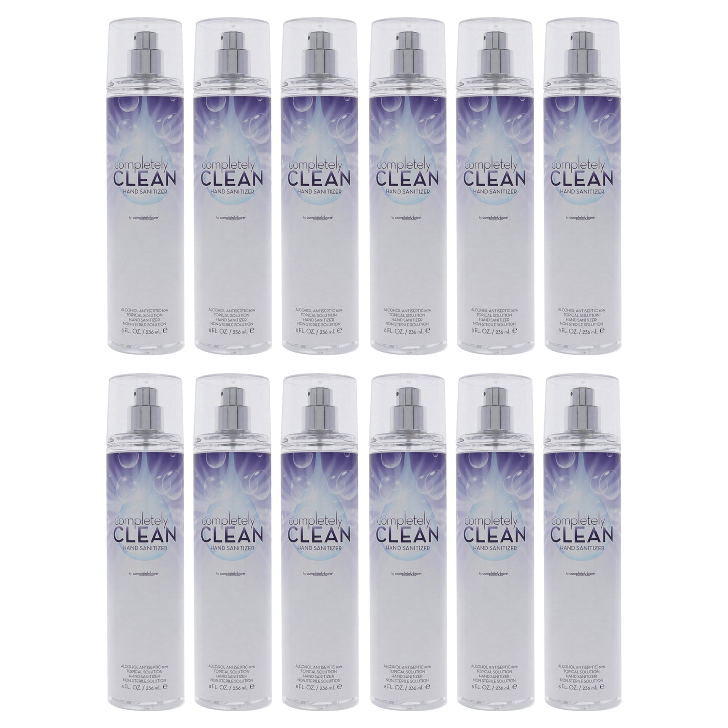 Completely Clean Hand Sanitizer by Completely Bare for Unisex - 8 oz Hand Sanitizer - Pack of 12
