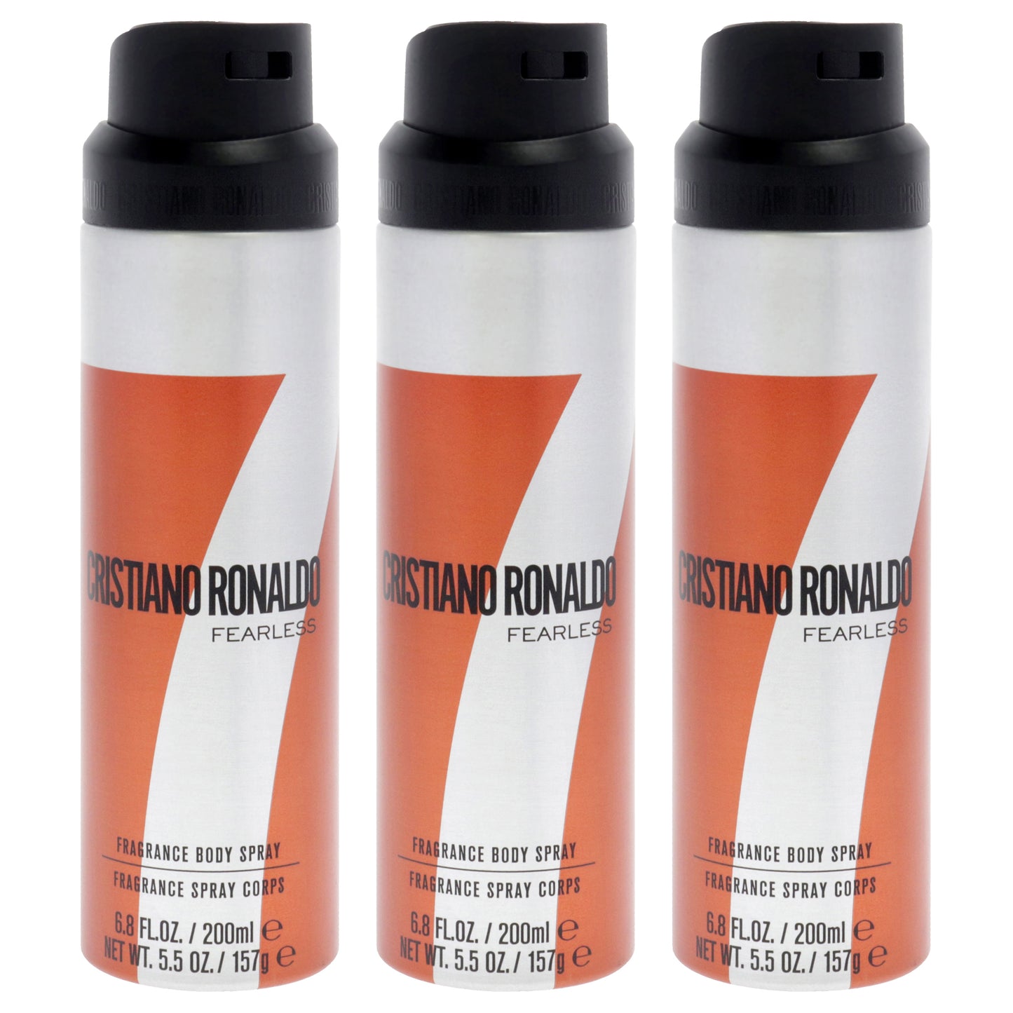 Fearless by Cristiano Ronaldo for Men - 6.8 oz Body Spray - Pack of 3