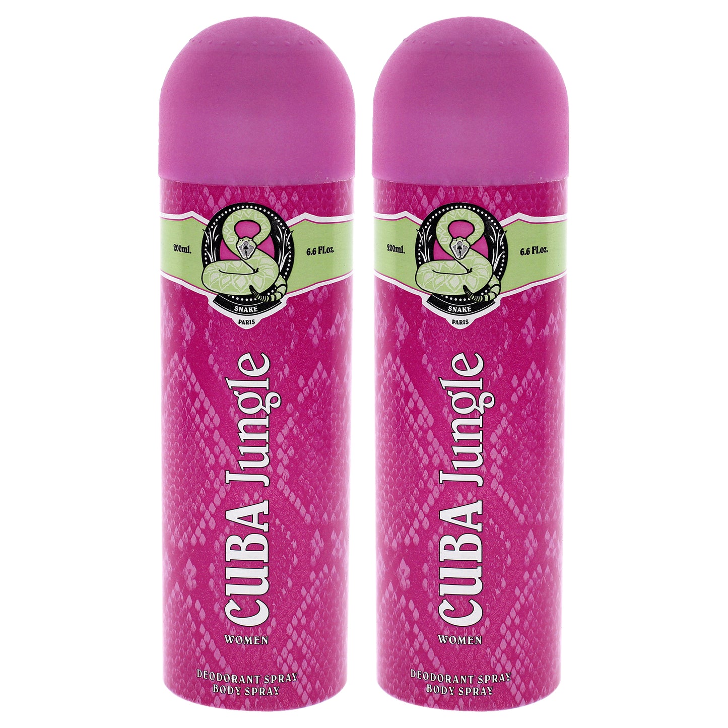 Cuba Jungle Snake by Cuba for Women - 6.6 oz Body Spray - Pack of 2