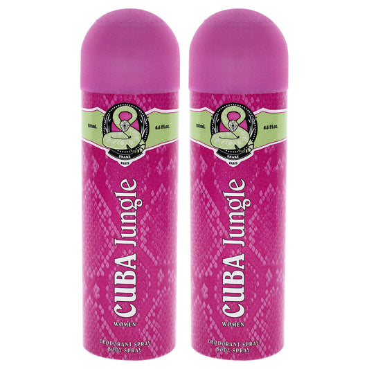 Cuba Jungle Snake by Cuba for Women - 6.6 oz Body Spray - Pack of 2
