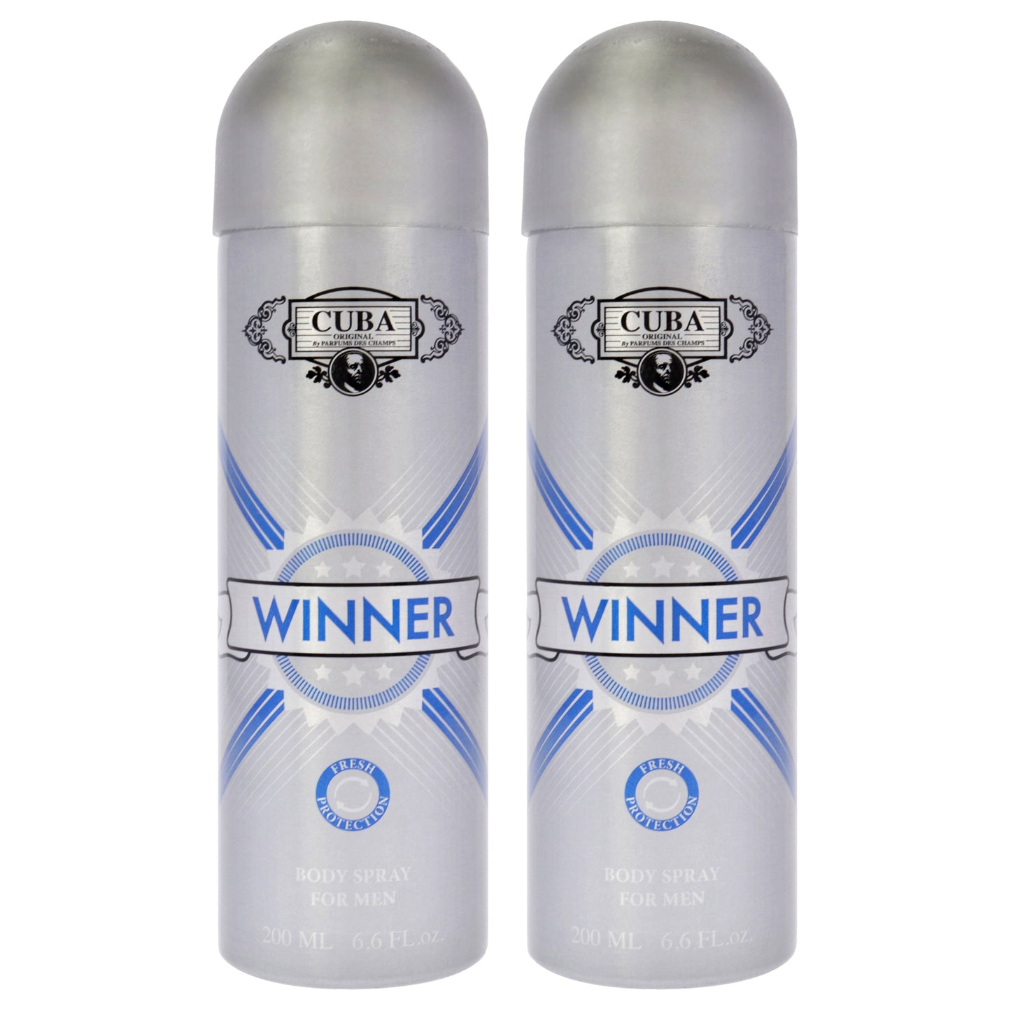 Cuba Winner by Cuba for Men - 6.6 oz Body Spray - Pack of 2