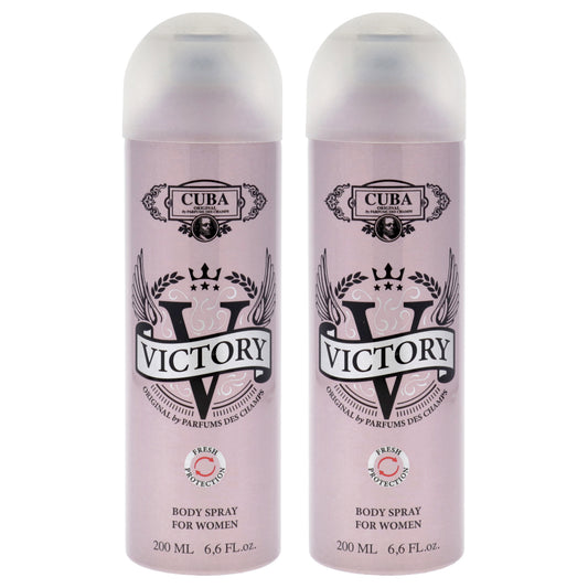 Victory by Cuba for Women - 6.6 oz Body Spray - Pack of 2
