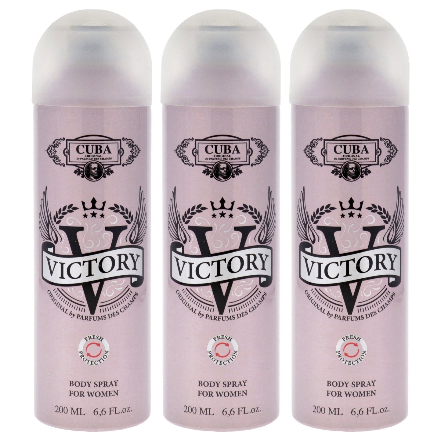 Victory by Cuba for Women - 6.6 oz Body Spray - Pack of 3