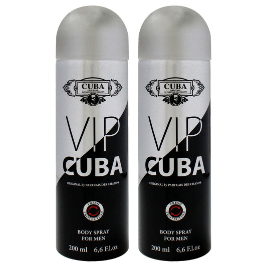 VIP by Cuba for Men - 6.6 oz Body Spray - Pack of 2
