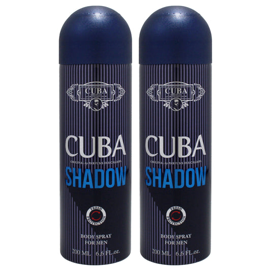 Cuba Shadow by Cuba for Men - 6.6 oz Body Spray - Pack of 2