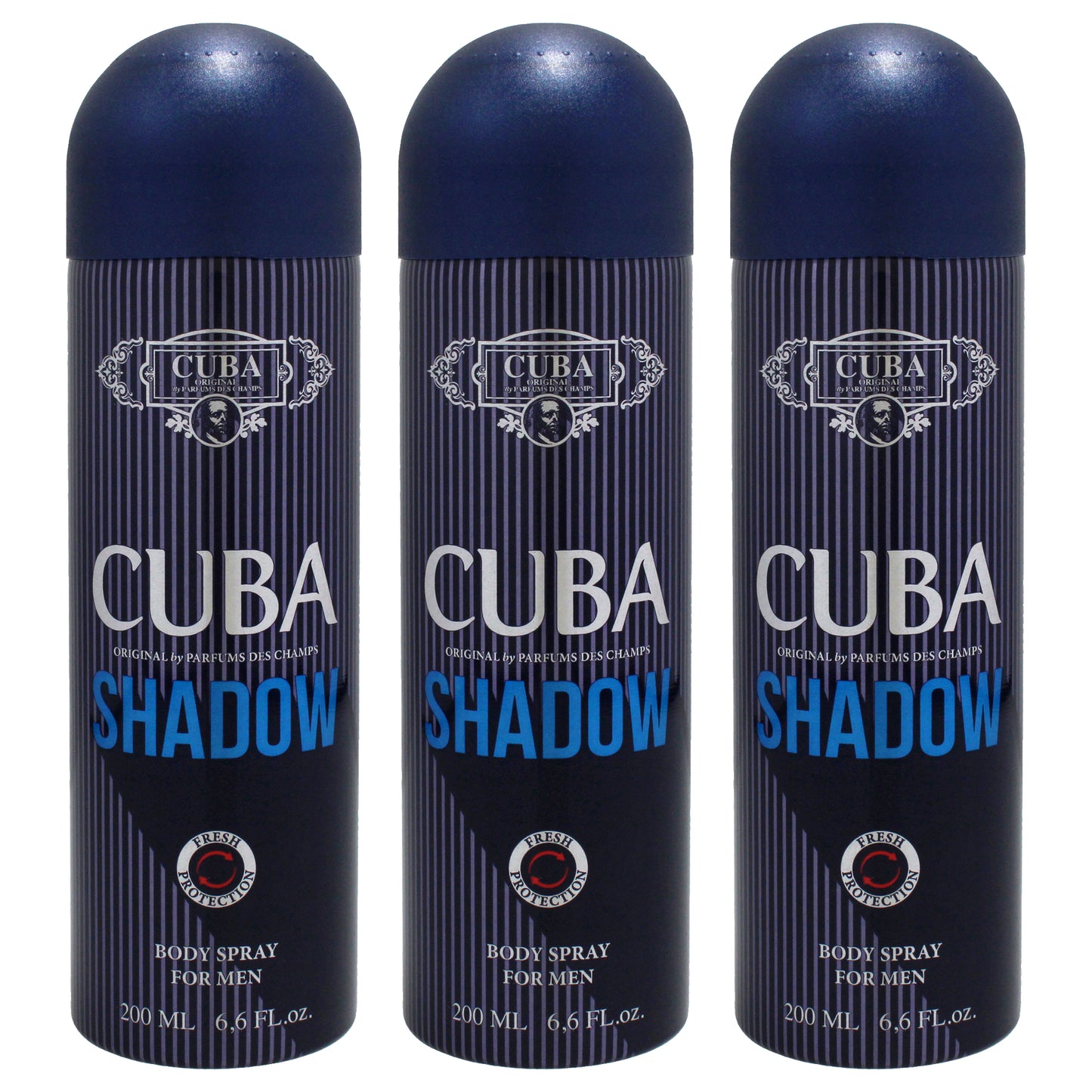 Cuba Shadow by Cuba for Men - 6.6 oz Body Spray - Pack of 3