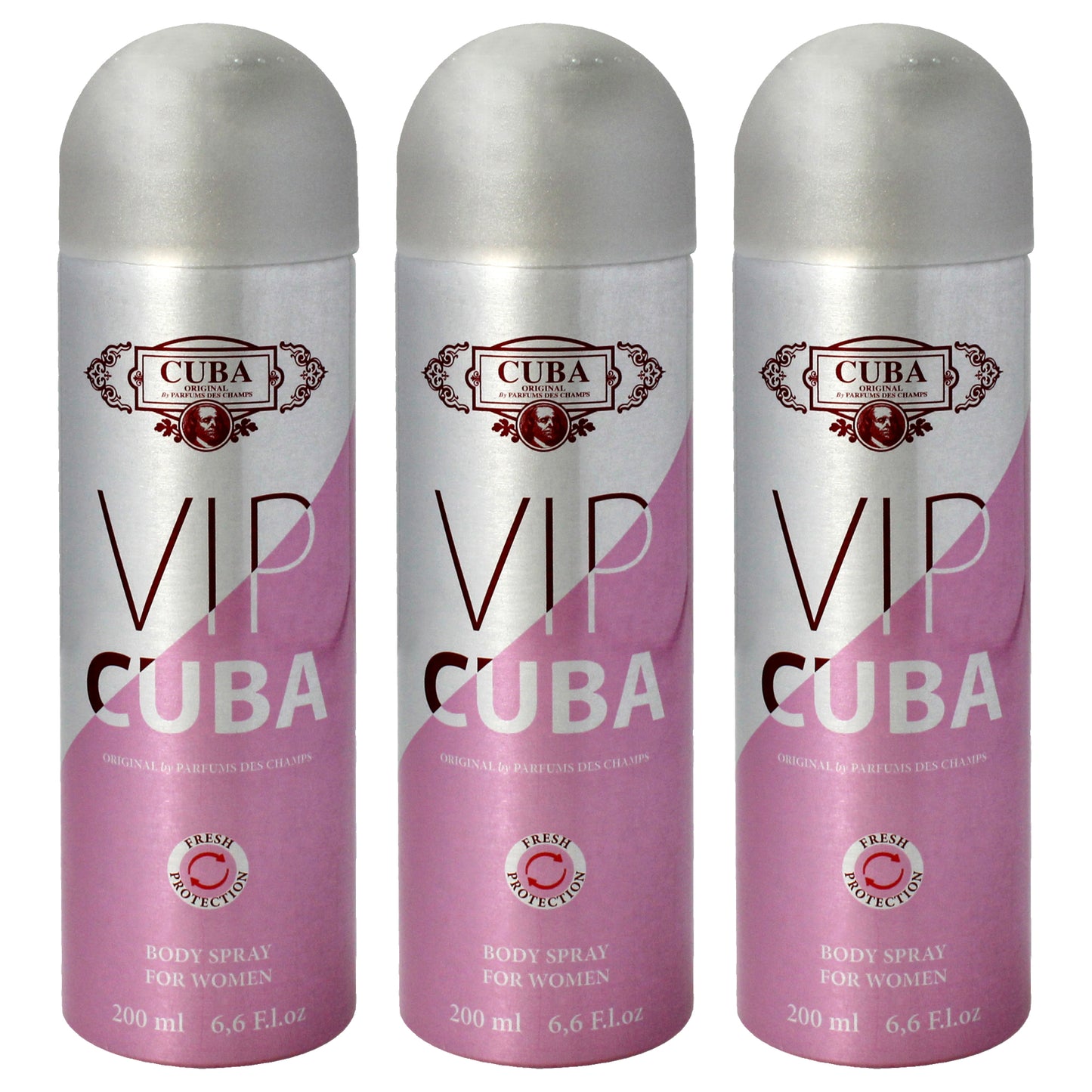 VIP by Cuba for Women - 6.6 oz Body Spray - Pack of 3