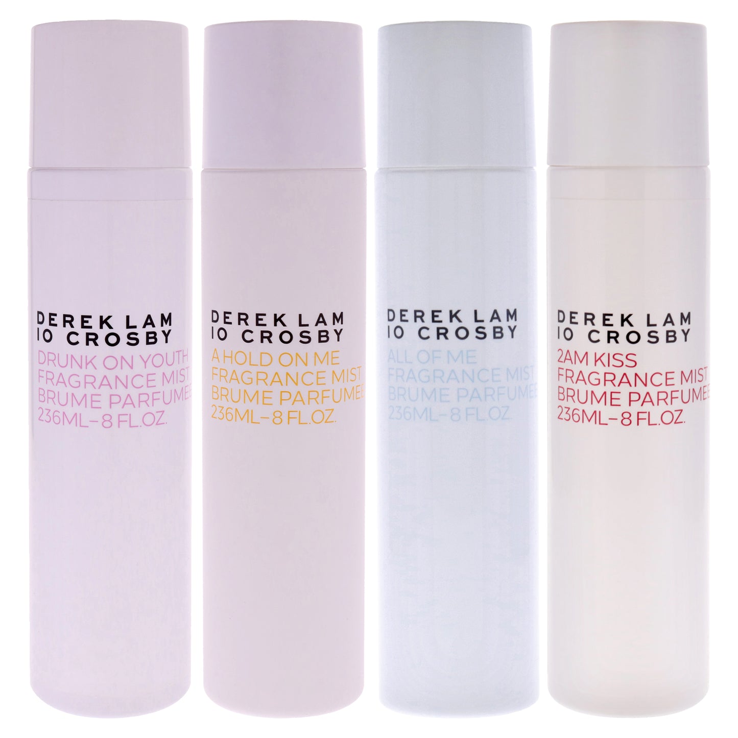 Derek Lam Fragaces Mist Kit by Derek Lam for Women - 4 Pc Kit 8oz Drunk On Youth Fragance Mist, 8oz All of Me Fragance Mist, 8oz 2AM Kiss Fragrance Mist, 8oz A Hold On Me Fragrance Mist