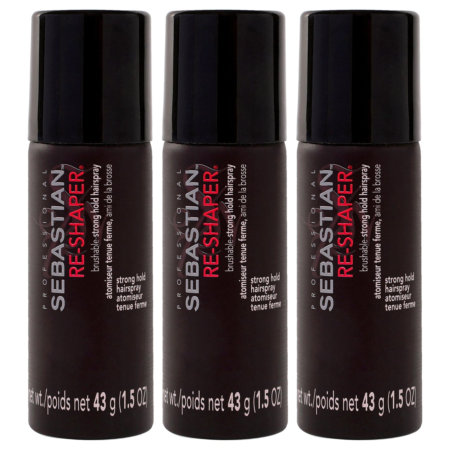 Re-Shaper Strong Hold by Sebastian for Unisex - 1.5 oz Hair Spray - Pack of 3