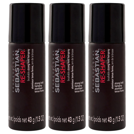 Re-Shaper Strong Hold by Sebastian for Unisex - 1.5 oz Hair Spray - Pack of 3
