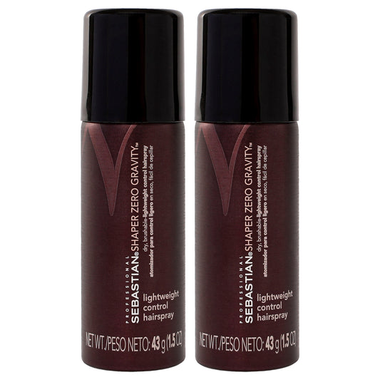 Shaper Zero Gravity Hairspray by Sebastian for Unisex - 1.5 oz Hair Spray - Pack of 2