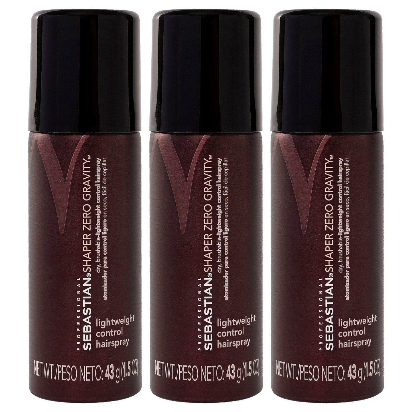 Shaper Zero Gravity Hairspray by Sebastian for Unisex - 1.5 oz Hair Spray - Pack of 3