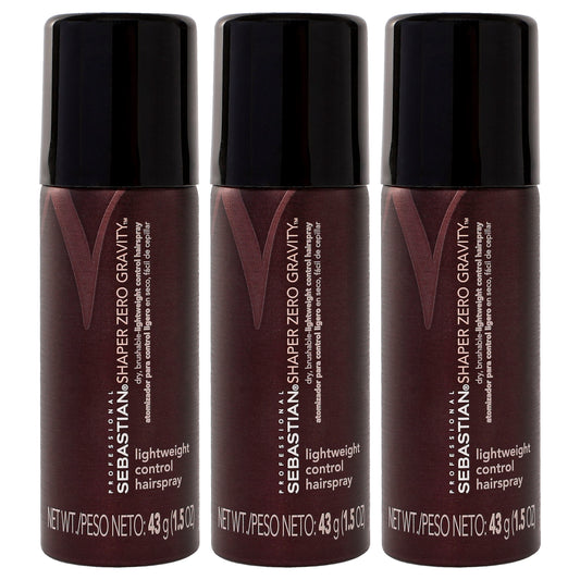 Shaper Zero Gravity Hairspray by Sebastian for Unisex - 1.5 oz Hair Spray - Pack of 3