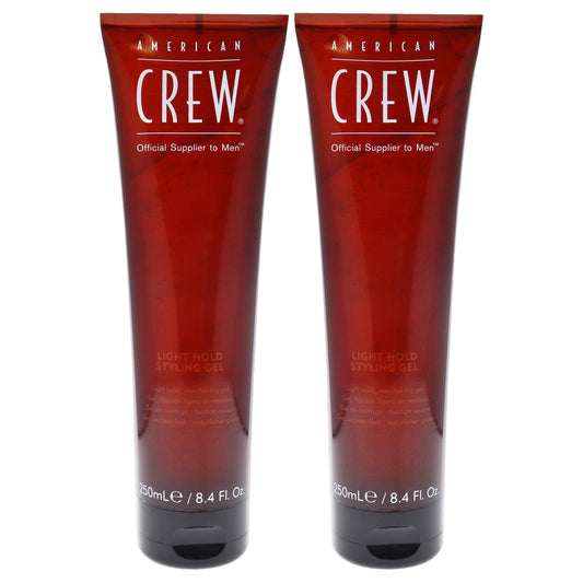 Light Hold Styling Gel by American Crew for Men - 8.4 oz Gel  - Pack of 2