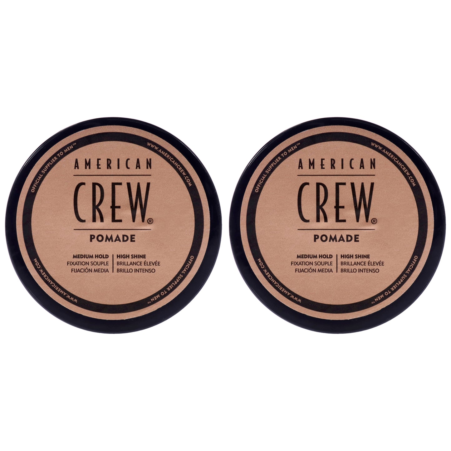 Pomade for Hold Shine by American Crew for Men - 1.7 oz Pomade  - Pack of 2