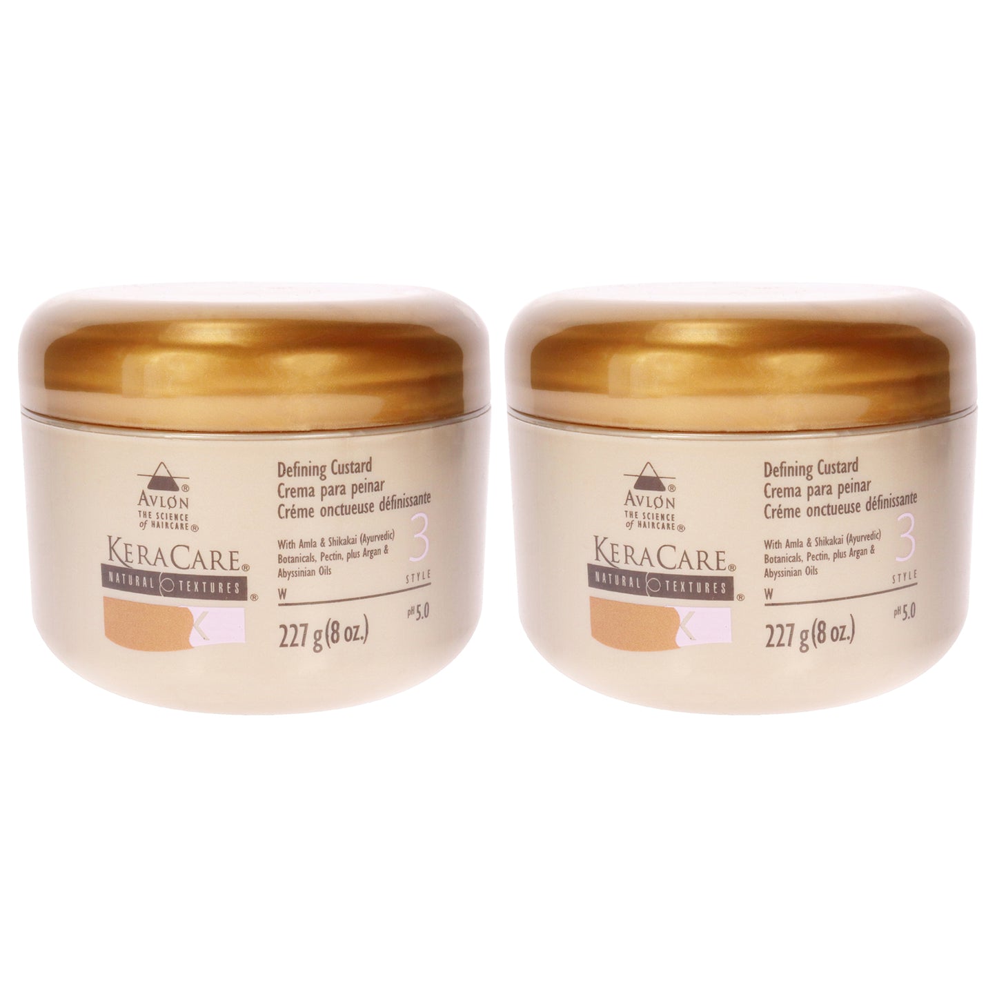 KeraCare Natural Defining Custard Cream by Avlon for Unisex - 8 oz Cream  - Pack of 2