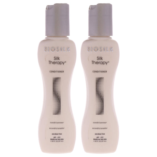 Silk Therapy Conditioner by Biosilk for Unisex - 2.26 oz Conditioner  - Pack of 2