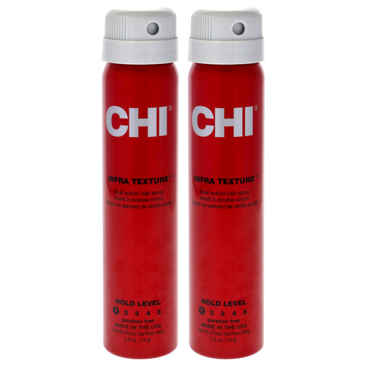 Infra Texture Hair Spray by CHI for Unisex - 2.6 oz Hair Spray  - Pack of 2