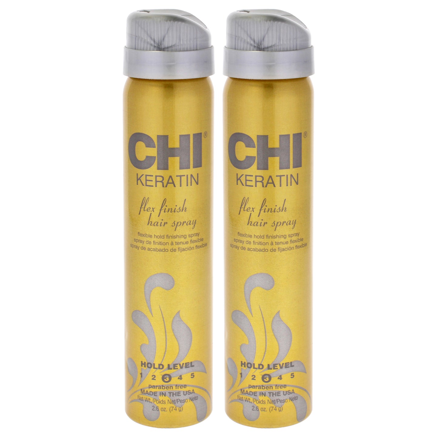 Keratin Flex Finish Hair Spray by CHI for Unisex - 2.6 oz Hair Spray  - Pack of 2