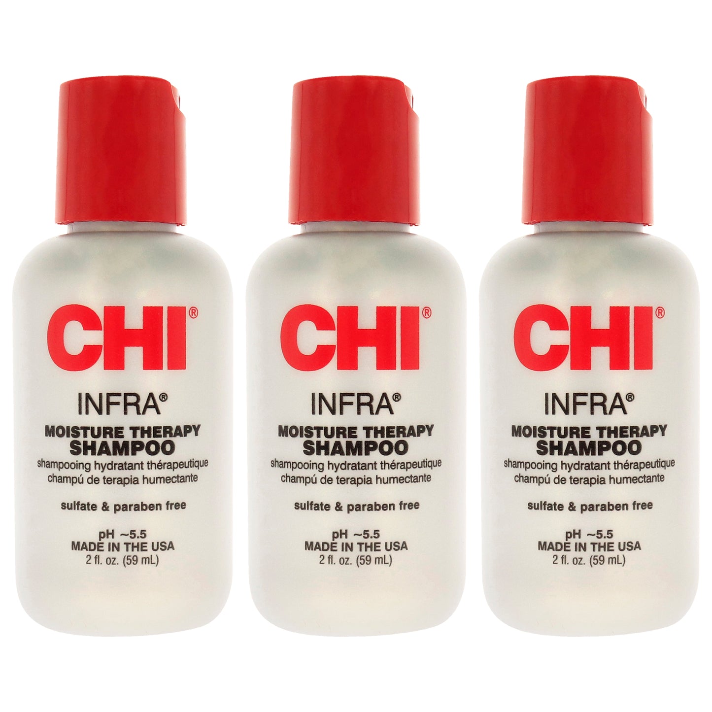 Infra Shampoo by CHI for Unisex - 2 oz Shampoo  - Pack of 3