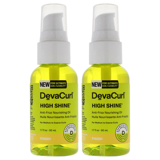 High Shine Nourishing Anti-Frizz Oil-NP by DevaCurl for Unisex - 1.7 oz Oil - Pack of 2