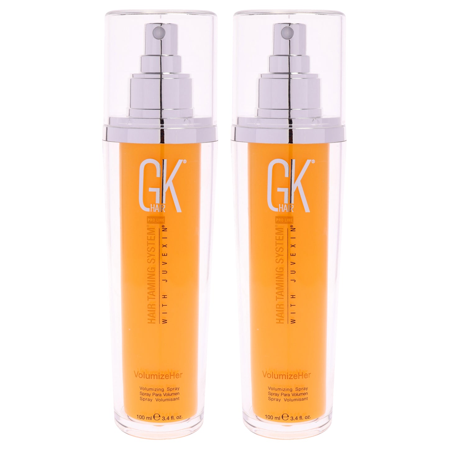 Hair Taming System Volumize Her Spray by Global Keratin for Unisex - 3.4 oz Spray - Pack of 2