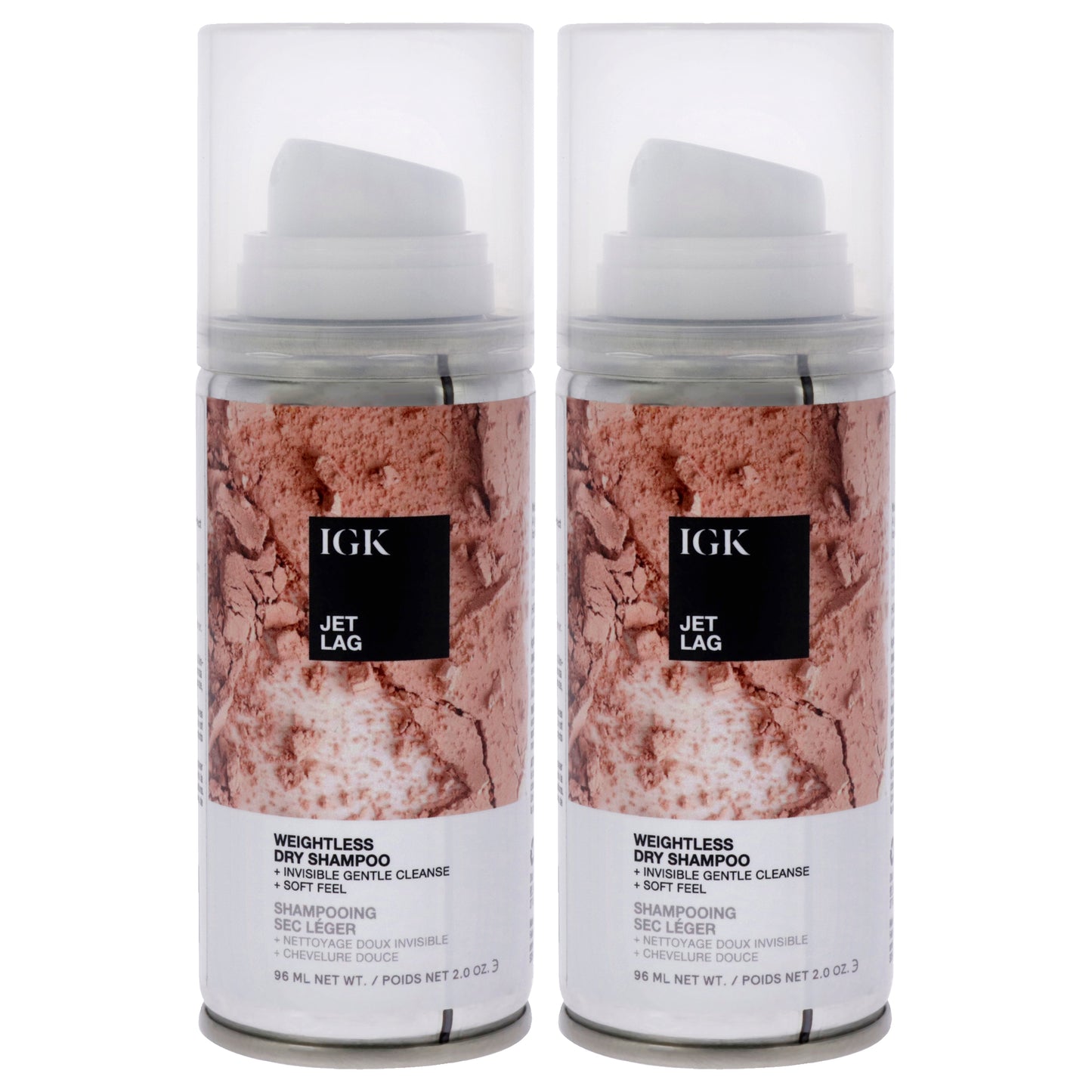 Jet Lag Weightless Dry Shampoo by IGK for Unisex - 2 oz Dry Shampoo - Pack of 2