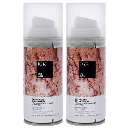 Jet Lag Weightless Dry Shampoo by IGK for Unisex - 2 oz Dry Shampoo - Pack of 2