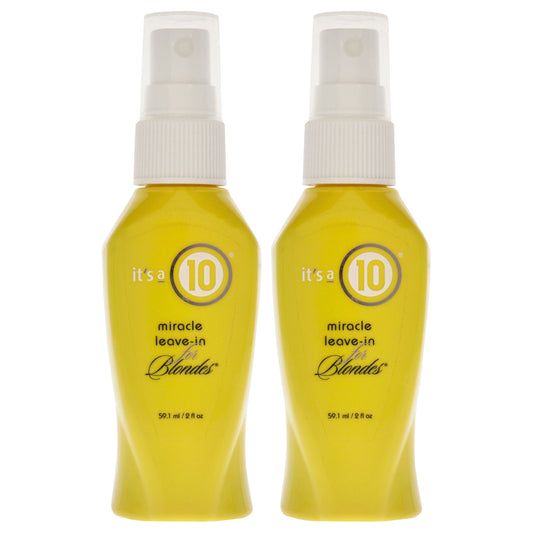 Miracle Leave-In for Blondes by Its A 10 for Unisex - 2 oz Treatment - Pack of 2