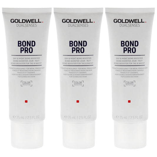 Dualsenses Bond Pro Day and Night Booster by Goldwell for Unisex - 2.5 oz Treatment - Pack of 3