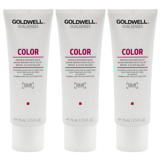 Dualsenses Color Repair and Radiance Balm by Goldwell for Unisex - 2.5 oz Balm - Pack of 3