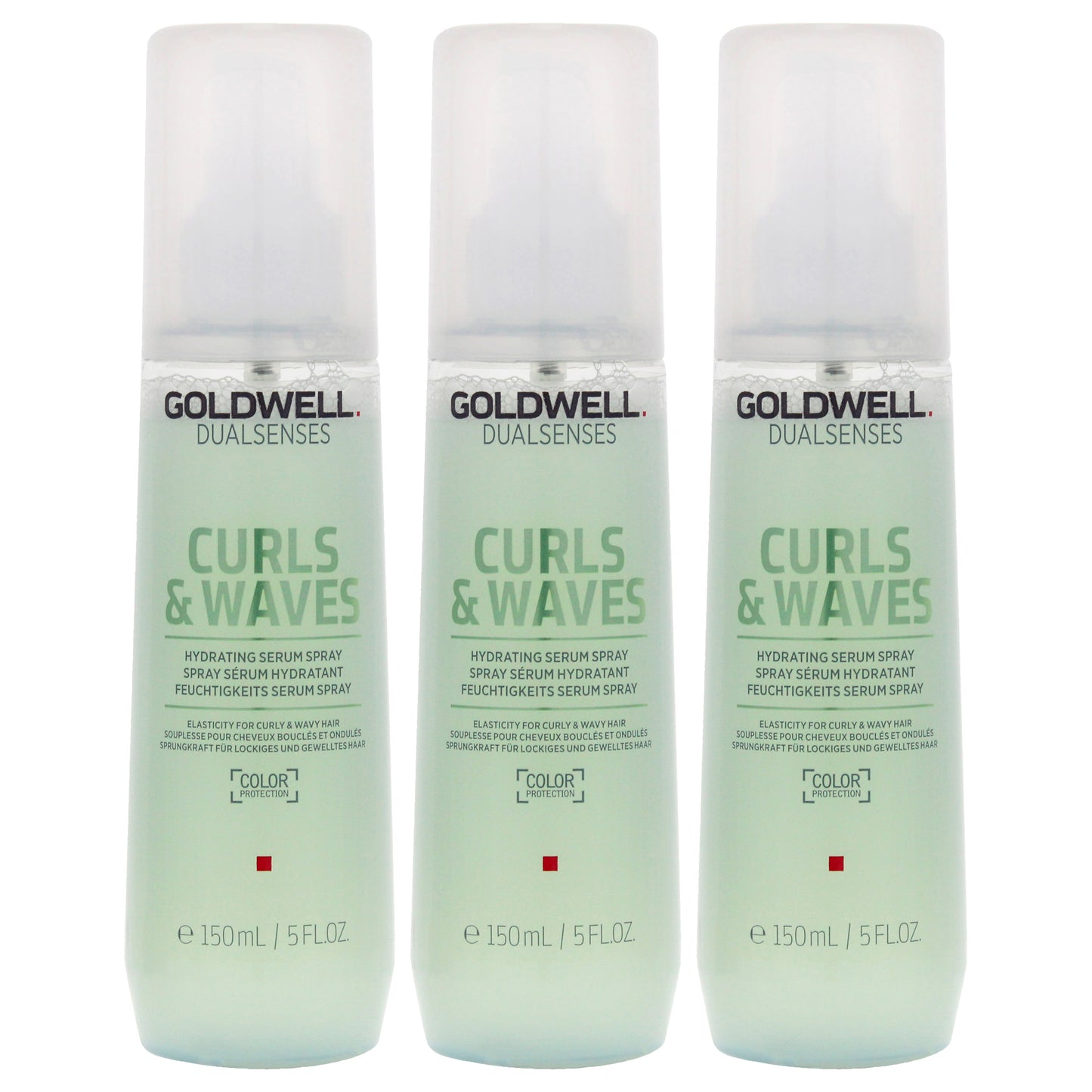 Dualsenses Curls and Waves Hydrating Serum Spray by Goldwell for Women - 5 oz Serum - Pack of 3