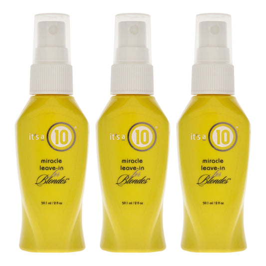 Miracle Leave-In for Blondes by Its A 10 for Unisex - 2 oz Treatment - Pack of 3