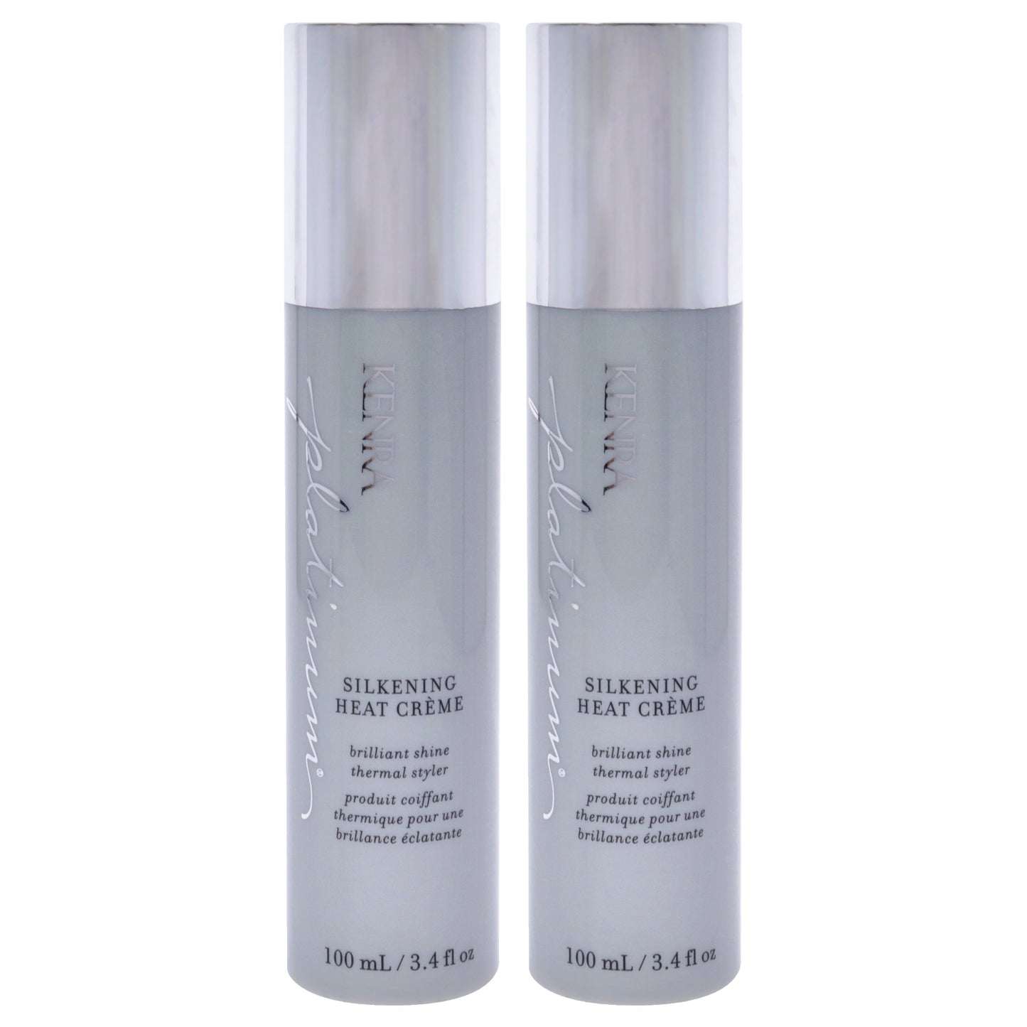 Platinum Silkening Heat Creme by Kenra for Unisex - 3.4 oz Cream - Pack of 2