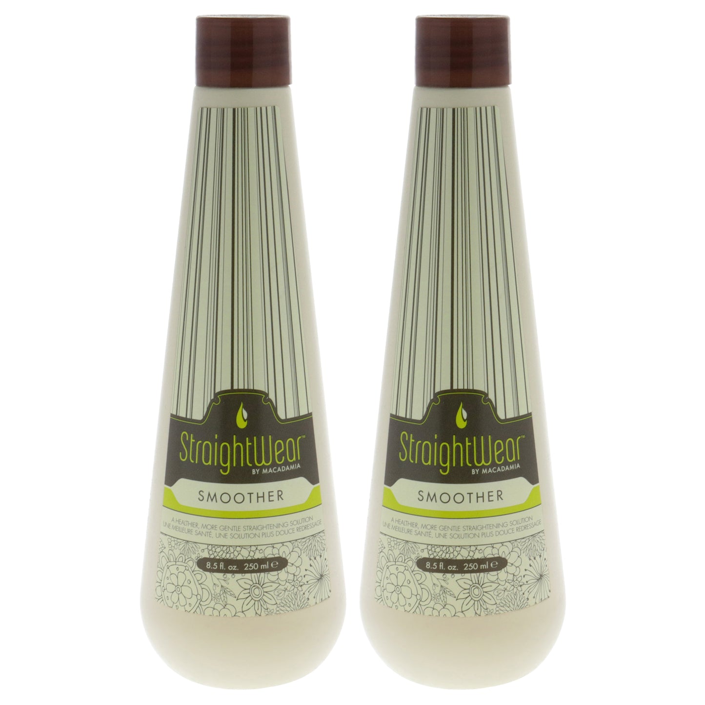 Straightwear Smoother Straightening Solution by Macadamia Oil for Unisex - 8.5 oz Treatment - Pack of 2