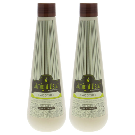 Straightwear Smoother Straightening Solution by Macadamia Oil for Unisex - 8.5 oz Treatment - Pack of 2