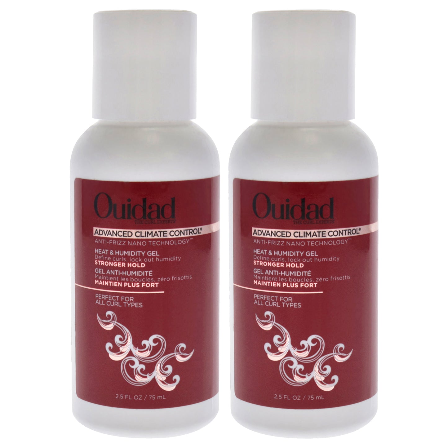 Advanced Climate Control Heat and Humidity Gel - Stronger Hold by Ouidad for Unisex - 2.5 oz Gel - Pack of 2