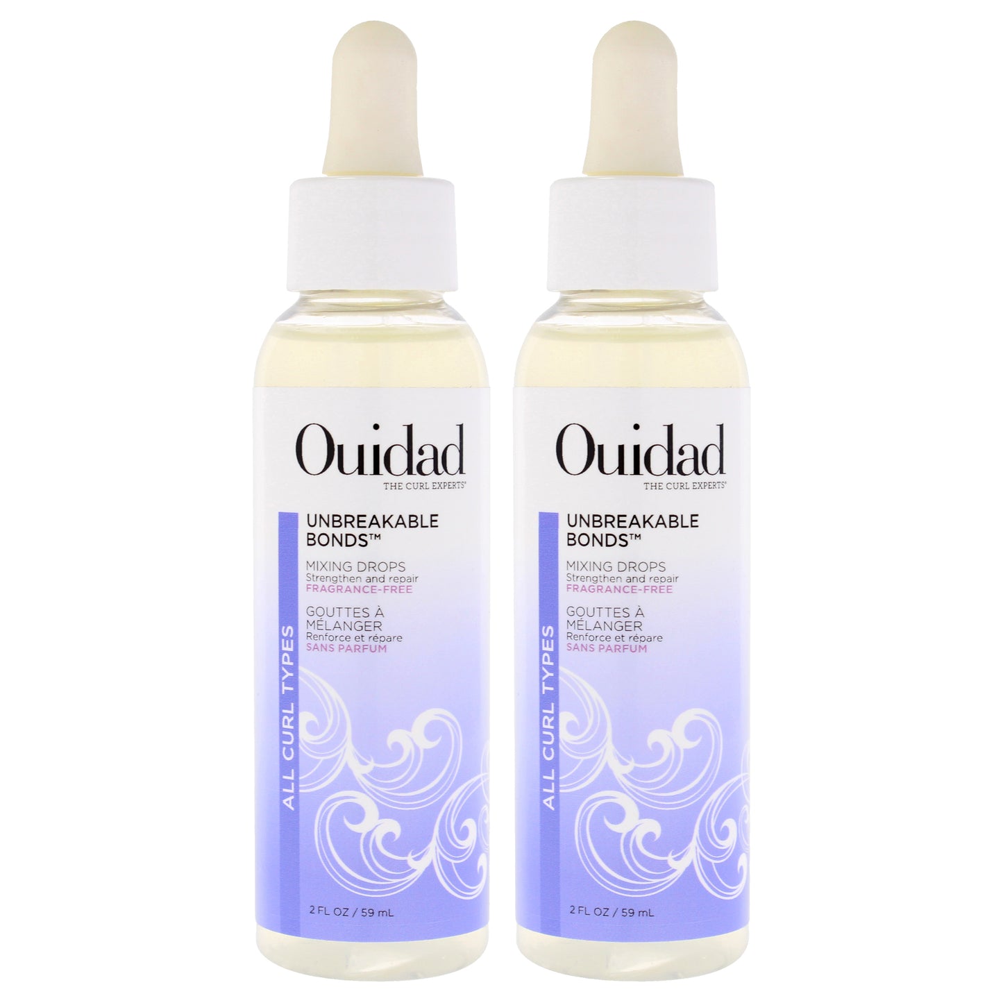 Unbreakable Bonds Mixing Drops by Ouidad for Unisex - 2 oz Treatment - Pack of 2