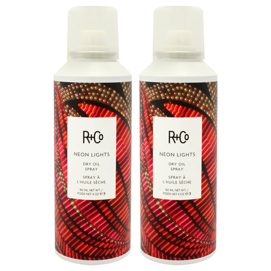 Neon Lights Dry Oil Spray by R+Co for Unisex - 4 oz Spray - Pack of 2