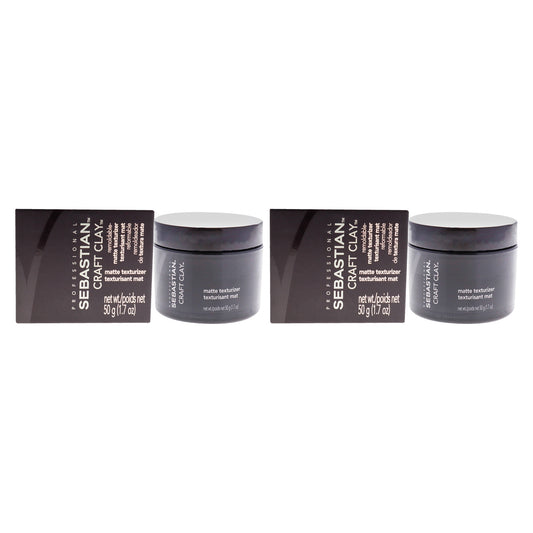 Craft Clay Remoldable Matte Texturizer by Sebastian for Unisex - 1.7 oz Clay - Pack of 2