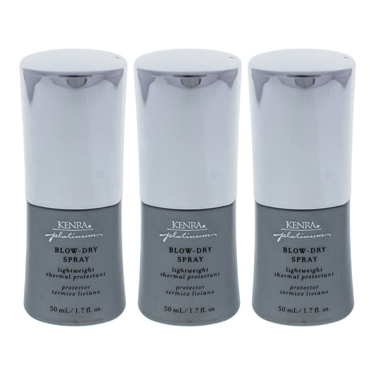 Platinum Blow Dry Spray by Kenra for Unisex - 1.7 oz Dry Spray - Pack of 3
