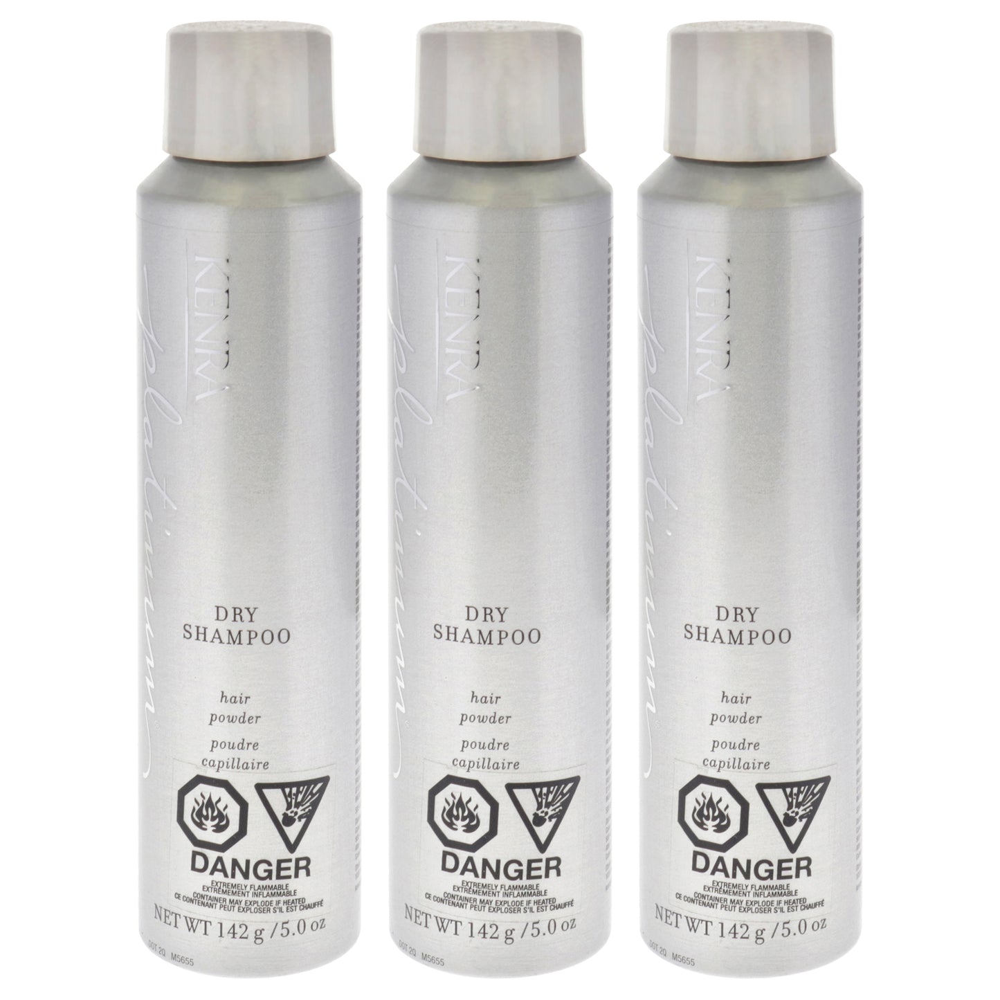 Platinum Dry Shampoo by Kenra for Unisex - 5 oz Dry Shampoo - Pack of 3