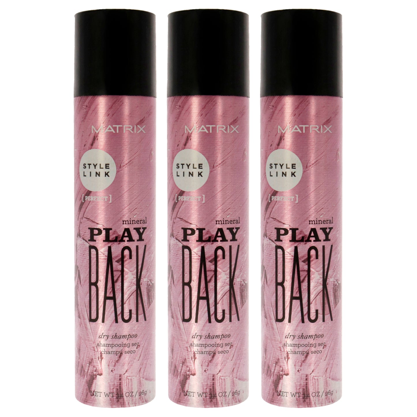 Style Link Mineral Play Back Dry Shampoo by Matrix for Unisex - 3.4 oz Dry Shampoo - Pack of 3