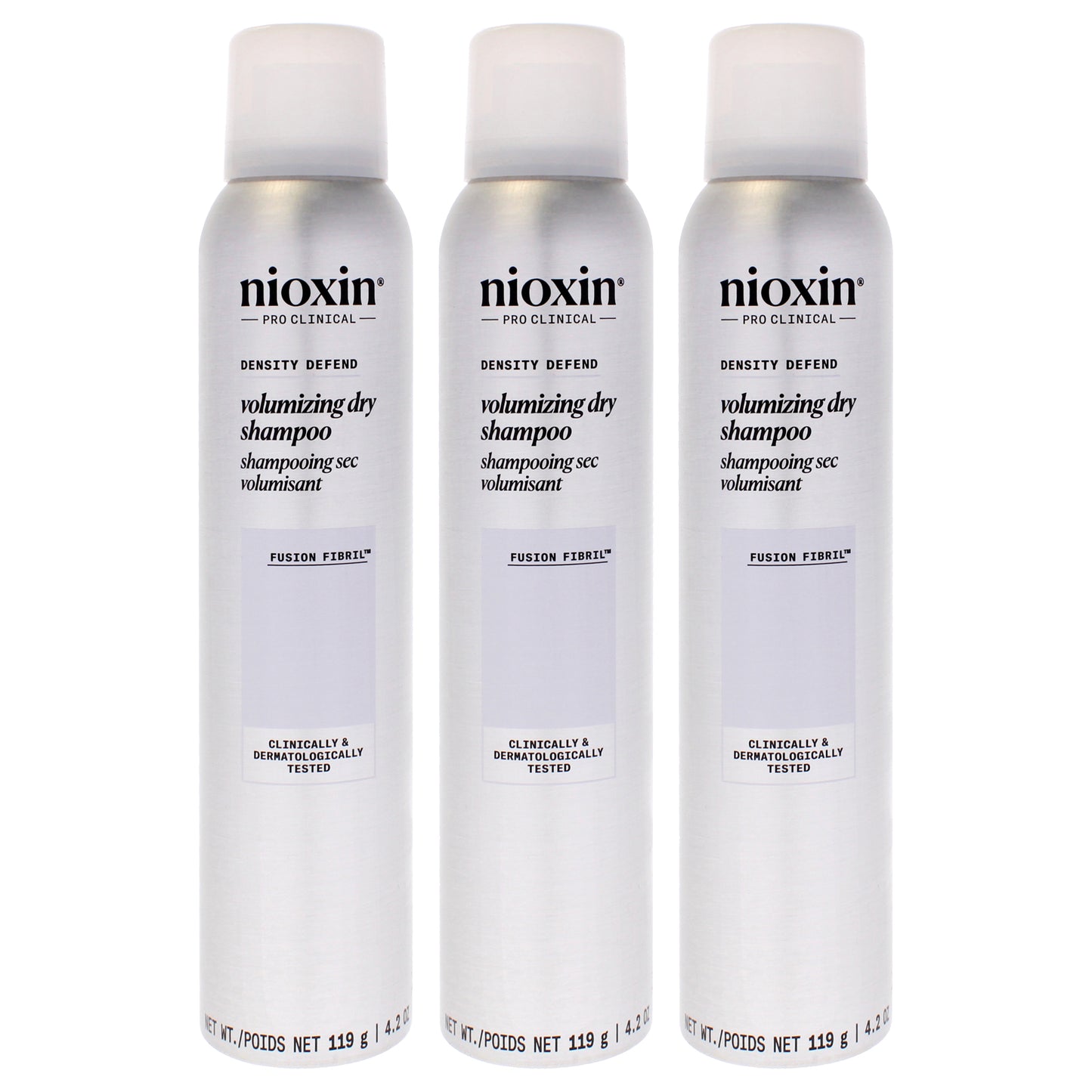 Density Defend Volumizing Dry Shampoo by Nioxin for Unisex - 4.2 oz Dry Shampoo - Pack of 3