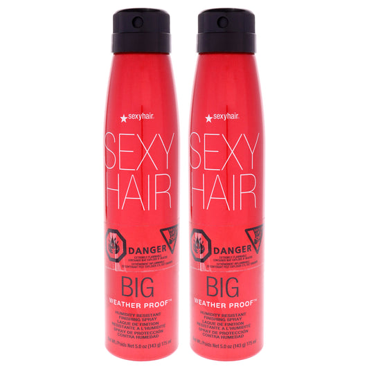 Big Sexy Hair Weather Proof Hairspray by Sexy Hair for Unisex - 5 oz Hair Spray - Pack of 2