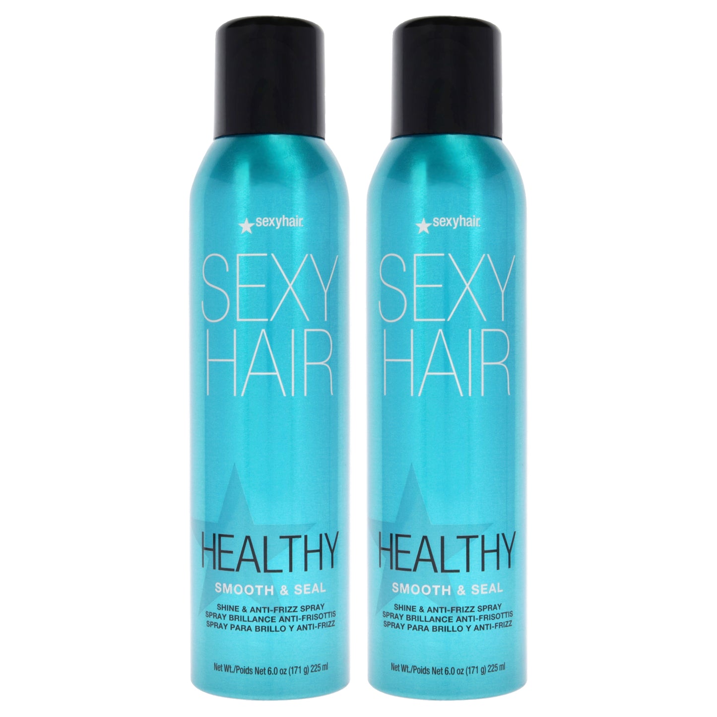 Sexy Hair Healthy Smooth and Seal Anti-Frizz Spray by Sexy Hair for Unisex - 6 oz Hair Spray - Pack of 2