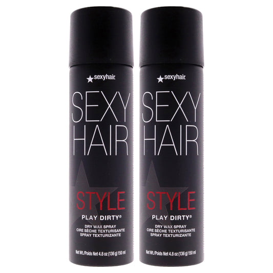 Style Sexy Hair Play Dirty Dry Wax Spray by Sexy Hair for Unisex - 4.8 oz Spray - Pack of 2