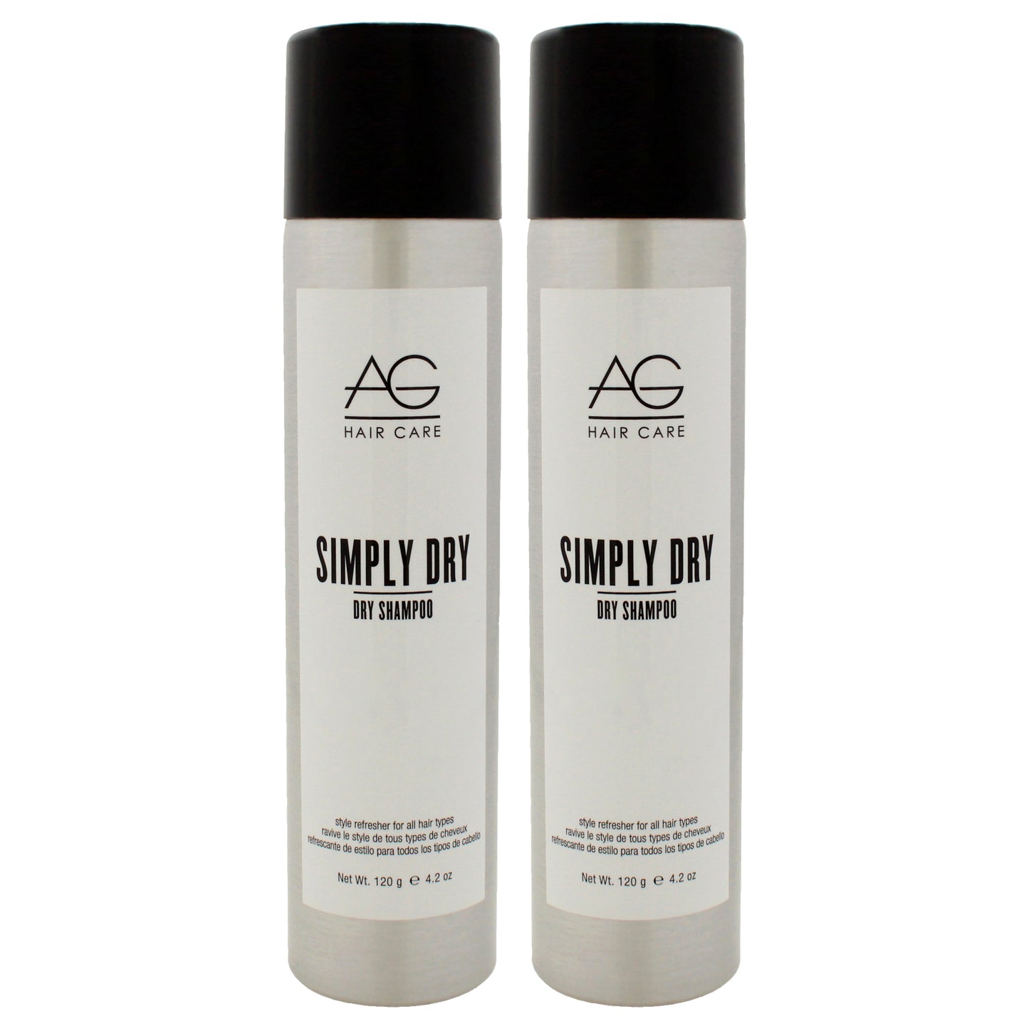 Simply Dry Shampoo by AG Hair Cosmetics for Unisex - 4.2 oz Dry Shampoo - Pack of 2