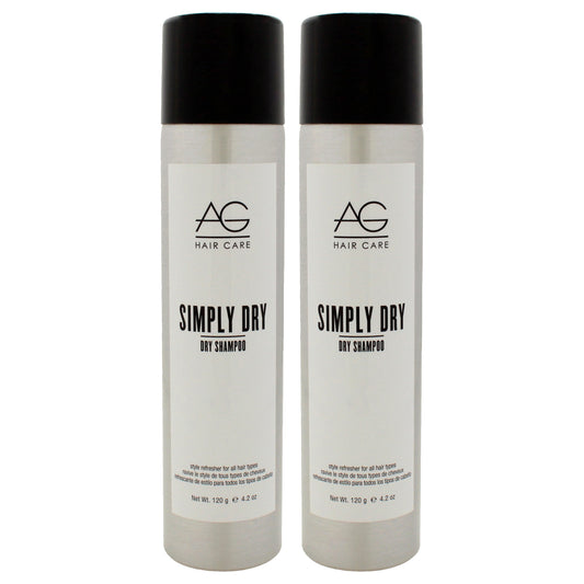 Simply Dry Shampoo by AG Hair Cosmetics for Unisex - 4.2 oz Dry Shampoo - Pack of 2